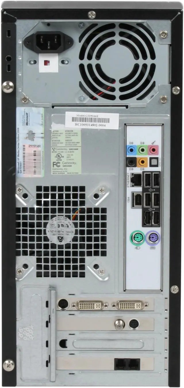 Alt view image 11 of 12 - Gateway Desktop PC GM5266E - RA Intel Core 2 Duo E6400 2GB DDR2 320GB HDD NVIDIA GeForce 7600GS Windows XP Media Center Edition 2005