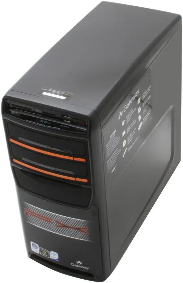 Alt view image 10 of 13 - Gateway Desktop PC FX7026 Intel Core 2 Quad Q9300 4GB DDR2 640GB HDD NVIDIA GeForce 8800 GT Windows Vista Home Premium 64-bit