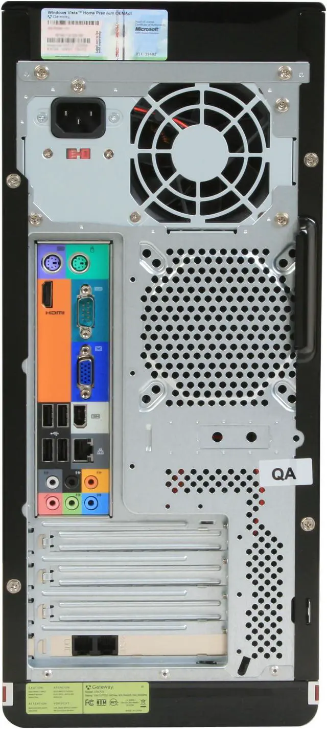 Alt view image 13 of 18 - Gateway Desktop PC DX Series DX4720-03 Intel Pentium E5200 4GB DDR2 640GB HDD NVIDIA GeForce 7100 Windows Vista Home Premium 64-bit