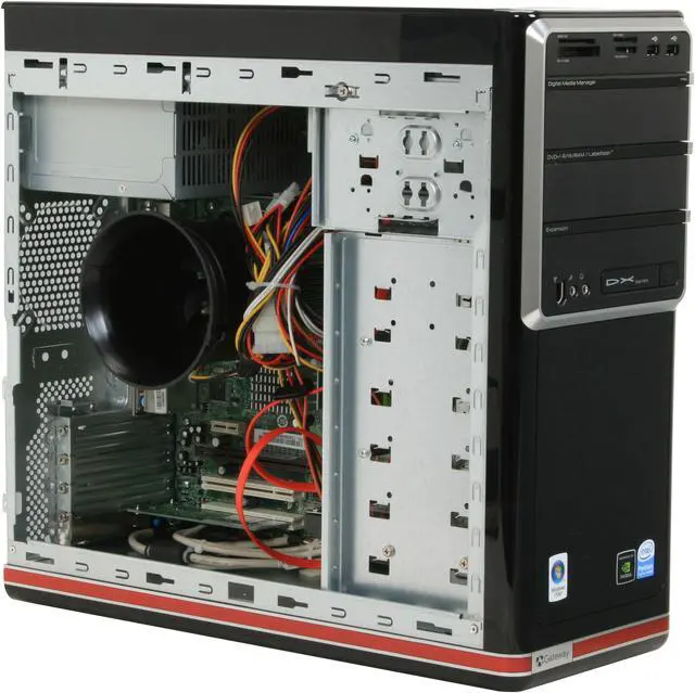 Alt view image 11 of 18 - Gateway Desktop PC DX Series DX4720-03 Intel Pentium E5200 4GB DDR2 640GB HDD NVIDIA GeForce 7100 Windows Vista Home Premium 64-bit