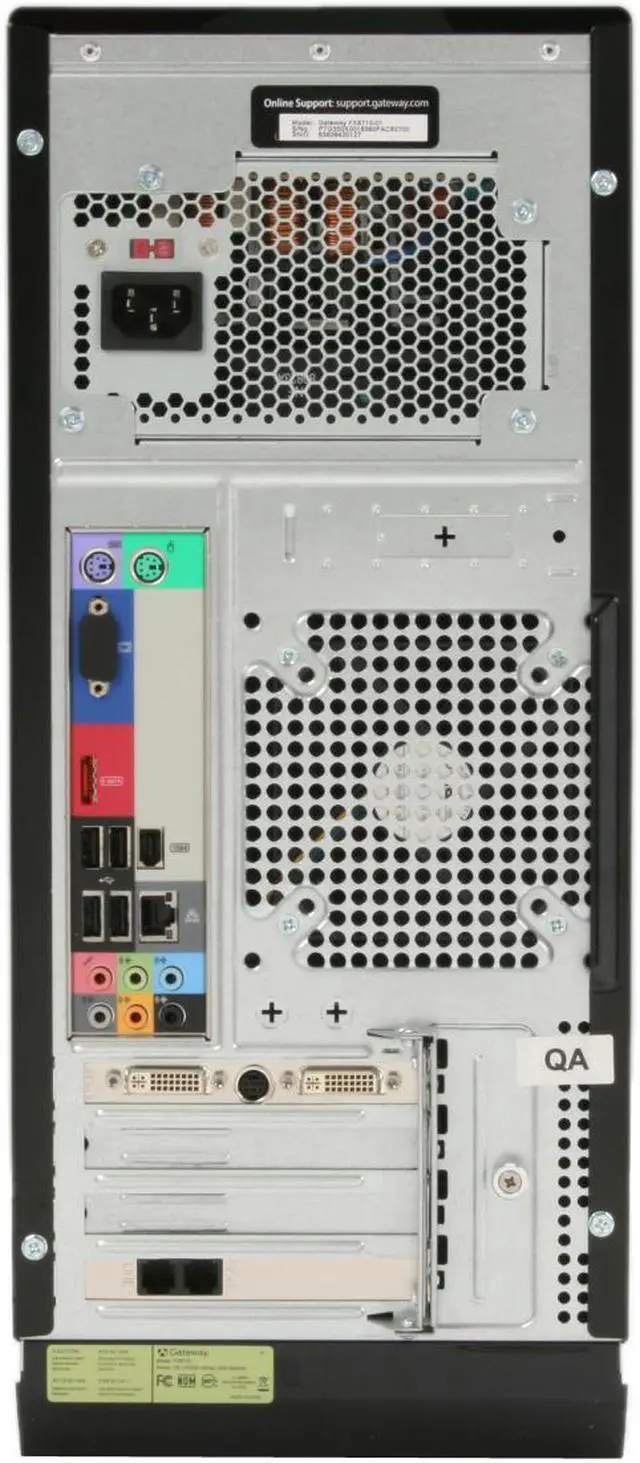Alt view image 15 of 19 - Gateway Desktop PC FX Series FX6710-01 Intel Core 2 Quad Q9400 6GB DDR2 750GB HDD ATI Radeon HD 4850 Windows Vista Home Premium 64-bit