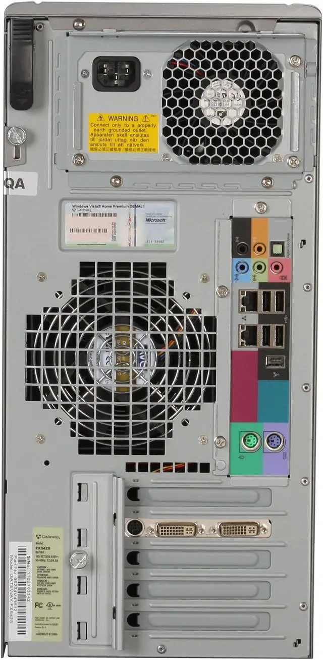 Alt view image 15 of 18 - Gateway Desktop PC FX542S Intel Core 2 Quad Q6600 4GB DDR2 640GB HDD NVIDIA GeForce 9600 GT Windows Vista Home Premium 64-bit