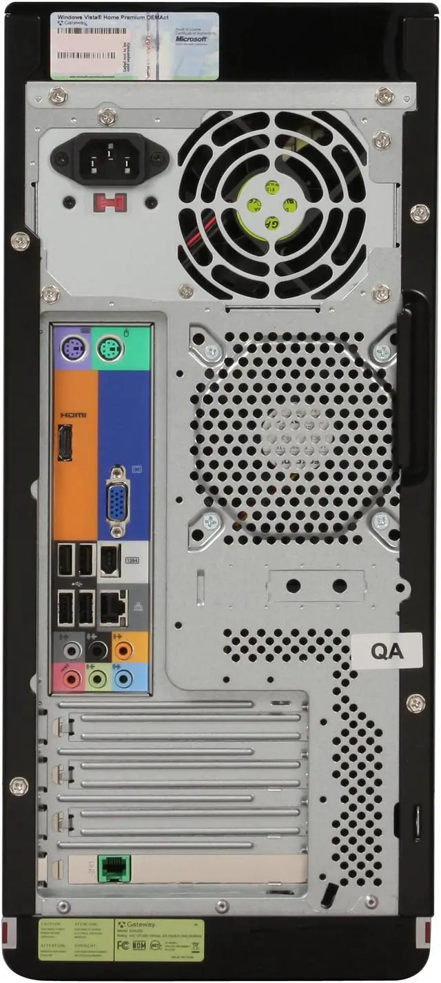 Alt view image 15 of 20 - Gateway Desktop PC DX Series DX4200-09 AMD Phenom X4 9100e 4GB DDR2 640GB HDD ATI Radeon HD 3200 Windows Vista Home Premium 64-bit