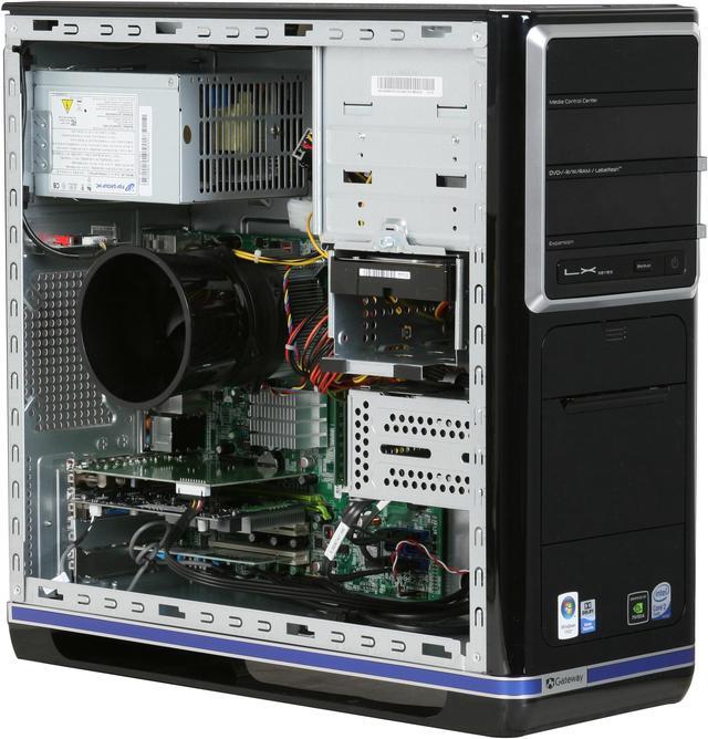 Alt view image 14 of 20 - Gateway Desktop PC LX6810-01 Intel Core 2 Quad Q8200 8GB DDR2 640GB HDD NVIDIA GeForce GT 120 Windows Vista Home Premium 64-bit
