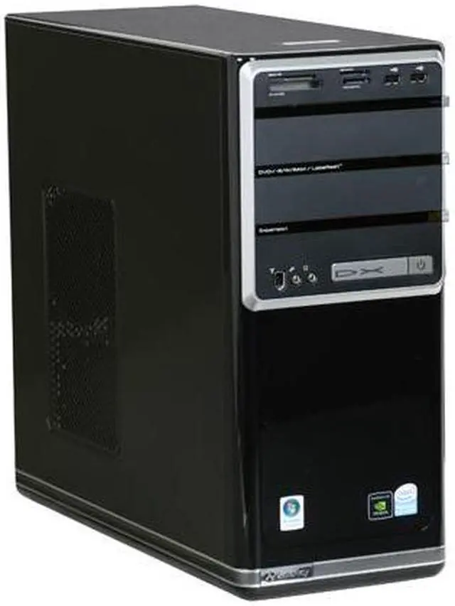 Alt view image 2 of 19 - Gateway Desktop PC DX Series DX4800-05e Intel Pentium E5200 6GB DDR2 640GB HDD NVIDIA GeForce 9200 Windows Vista Home Premium 64-bit