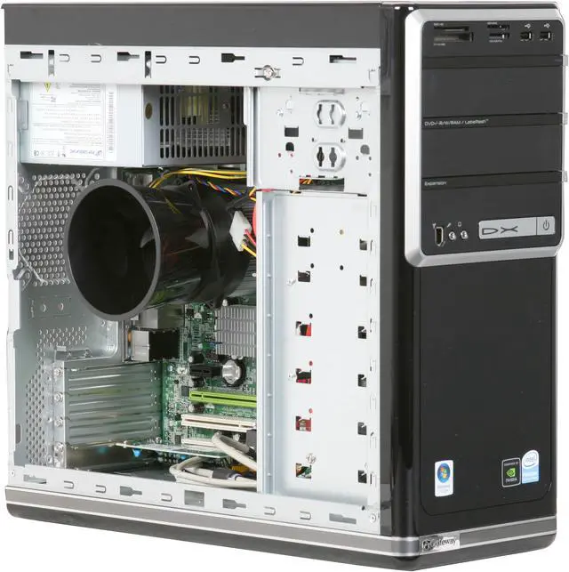 Alt view image 13 of 19 - Gateway Desktop PC DX Series DX4800-05e Intel Pentium E5200 6GB DDR2 640GB HDD NVIDIA GeForce 9200 Windows Vista Home Premium 64-bit