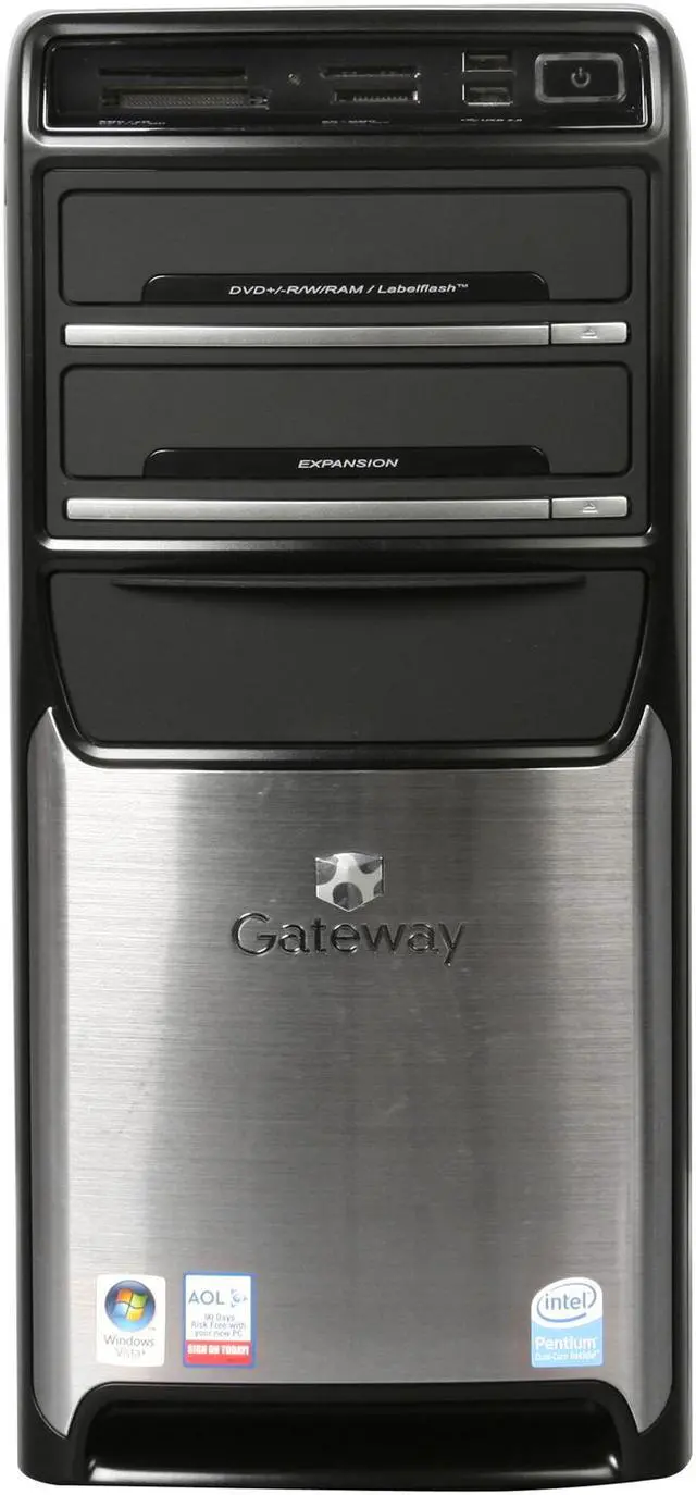 Alt view image 3 of 12 - Gateway Desktop PC GM5684E Intel Pentium E2180 1GB DDR2 160GB HDD Intel GMA 950 Windows Vista Home Premium