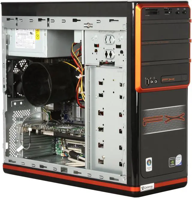 Alt view image 8 of 11 - Gateway Desktop PC FX Series FX4710-EB102A Intel Core 2 Quad Q6700 8GB DDR2 1TB HDD NVIDIA GeForce 9800 GT Windows Vista Home Premium 64-bit