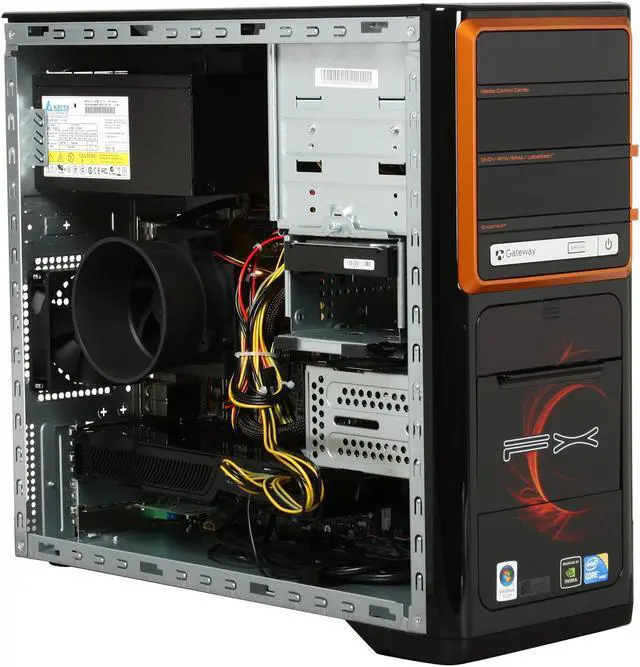 Alt view image 8 of 10 - Gateway Desktop PC FX Series FX6801-03 Intel Core i7-920 9GB DDR3 750GB HDD NVIDIA GeForce GTX 260 Windows Vista Home Premium 64-bit
