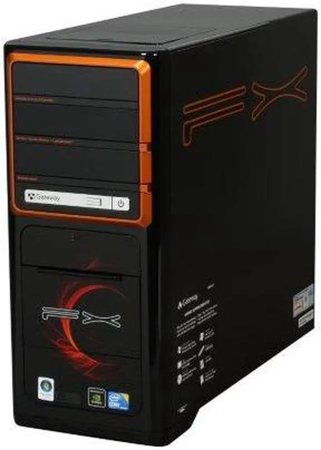 Alt view image 3 of 3 - Gateway Desktop PC FX Series FX6801-01 Intel Core i7-950 9GB DDR3 1TB HDD NVIDIA GeForce GTX 285 Windows Vista Home Premium 64-bit