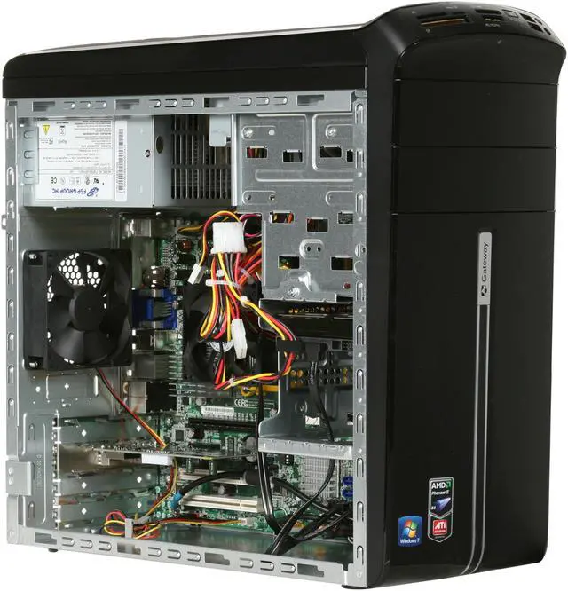 Alt view image 7 of 10 - Gateway Desktop PC DX Series DX4300-11 AMD Phenom II X4 805 8GB DDR2 1TB HDD ATI Radeon HD 3200 Windows 7 Home Premium 64-bit