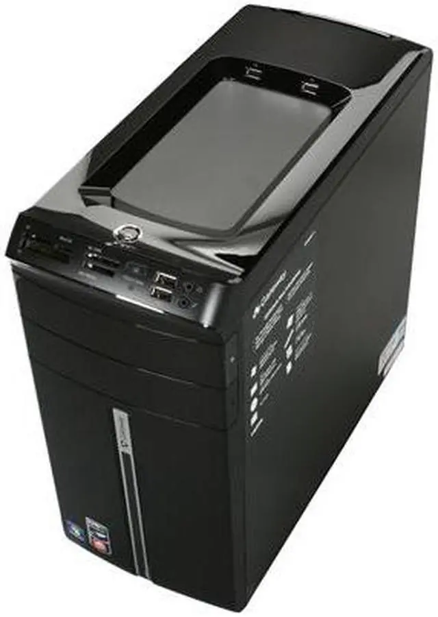 Alt view image 8 of 10 - Gateway Desktop PC DX Series DX4300-11 AMD Phenom II X4 805 8GB DDR2 1TB HDD ATI Radeon HD 3200 Windows 7 Home Premium 64-bit