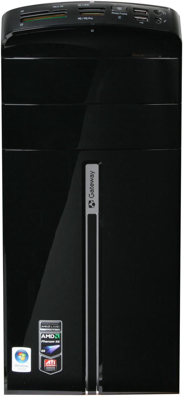 Alt view image 3 of 9 - Gateway Desktop PC DX Series DX4300-03 AMD Phenom X4 9750 8GB DDR2 1TB HDD ATI Radeon HD 4650 Windows Vista Home Premium 64-bit