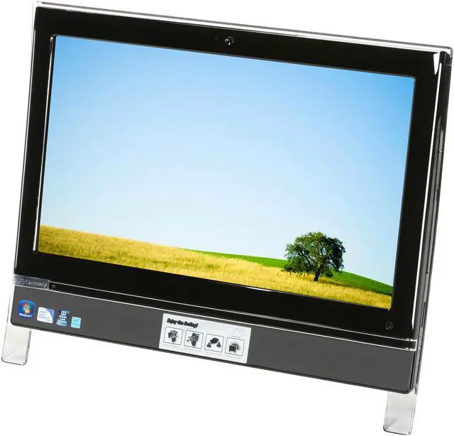 Alt view image 3 of 7 - Gateway Desktop PC One ZX4800-06 Intel Pentium T4400 4GB DDR2 750GB HDD 20.0" Touchscreen Windows 7 Home Premium 64-bit