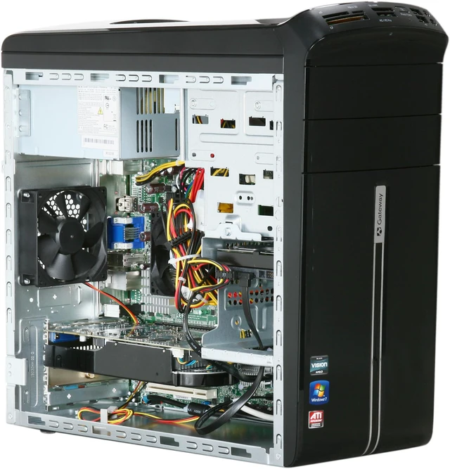 Alt view image 7 of 10 - Gateway Desktop PC DX Series DX4320-19 AMD Phenom II X6 1035T 8GB DDR3 1.5TB HDD ATI Radeon HD 5750 Windows 7 Home Premium 64-bit