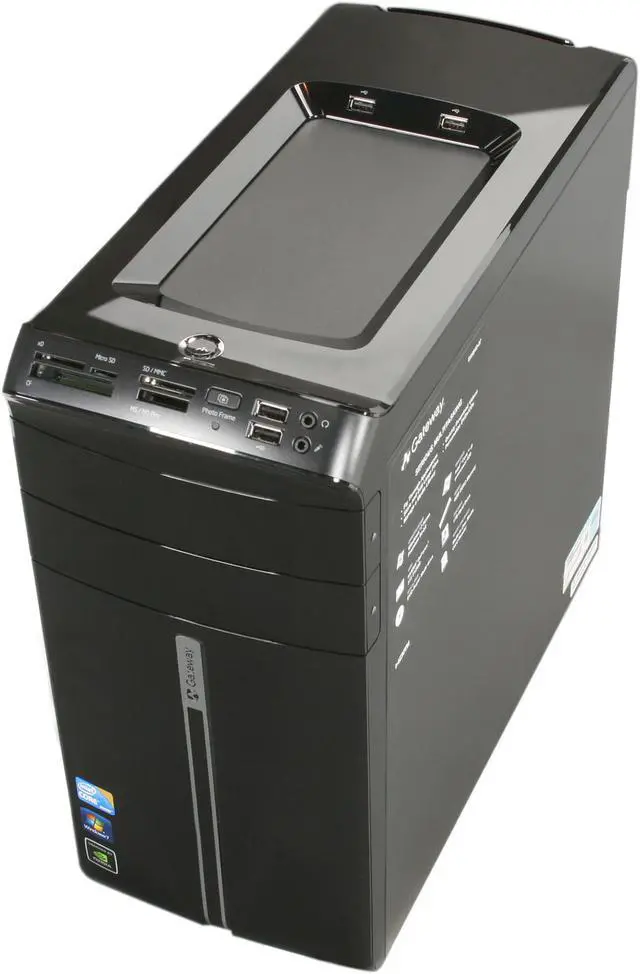 Alt view image 8 of 10 - Gateway Desktop PC DX Series DX4840-07 Intel Core i5-650 6GB DDR3 1TB HDD NVIDIA GeForce 315 Windows 7 Home Premium 64-bit