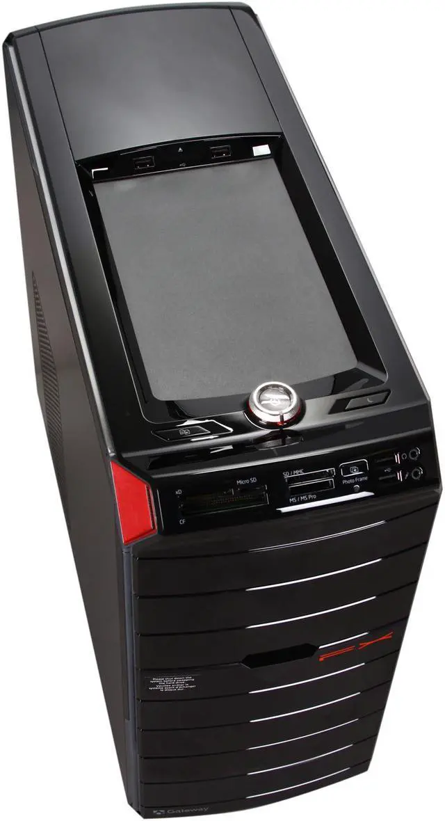 Alt view image 7 of 8 - Gateway Desktop PC FX Series FX6803-35 Intel Core i7-930 9GB DDR3 1.5TB HDD ATI Radeon HD 5850 Windows 7 Home Premium 64-bit