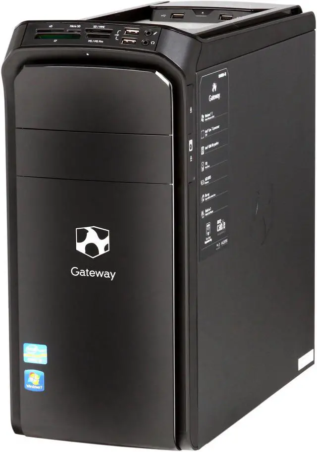 Alt view image 3 of 10 - Gateway Desktop PC DX4850-45 (PT.GBL02.010) Intel Core i5-2300 6GB DDR3 1TB HDD Intel HD Graphics 2000 Windows 7 Home Premium 64-bit