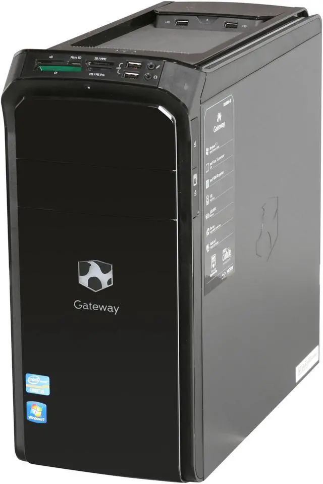 Alt view image 3 of 10 - Gateway Desktop PC DX4850-45u (PT.GBL02.018) Intel Core i5-2300 6GB DDR3 1TB HDD Intel HD Graphics 2000 Windows 7 Home Premium 64-bit