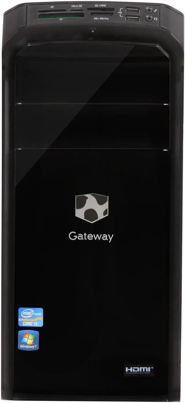 Alt view image 2 of 10 - Gateway Desktop PC DX Series DX4860-UR14P (DT.GD4AA.004) Intel Core i5-3450 6GB DDR3 1TB HDD Intel HD Graphics 2500 Windows 7 Home Premium 64-Bit