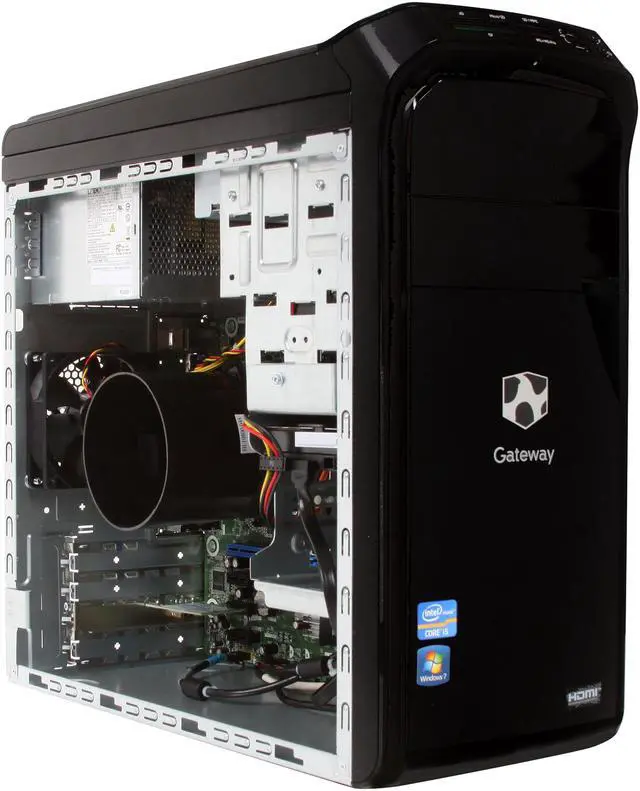 Alt view image 7 of 10 - Gateway Desktop PC DX Series DX4860-UR14P (DT.GD4AA.004) Intel Core i5-3450 6GB DDR3 1TB HDD Intel HD Graphics 2500 Windows 7 Home Premium 64-Bit