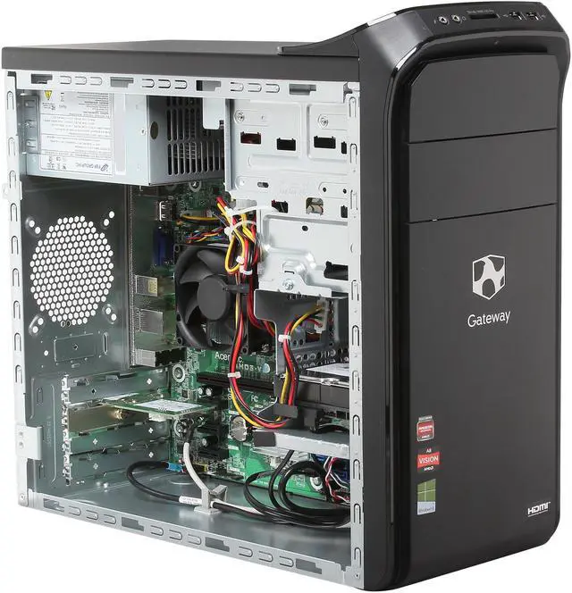 Alt view image 7 of 9 - Gateway Desktop PC DX4380-UR308 (DT.GDFAA.004) AMD A8-5500 8GB DDR3 1TB HDD AMD Radeon HD 7560D Windows 8 64-bit