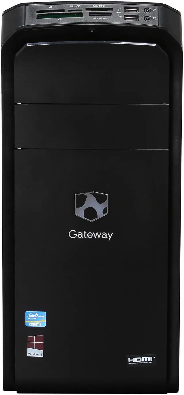 Alt view image 2 of 10 - Gateway Desktop PC DX4860-UR308 (DT.GE0AA.001

) Intel Core i3-2100 6GB DDR3 1TB HDD Intel HD Graphics Windows 8 64-bit