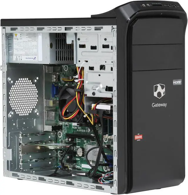 Alt view image 7 of 10 - Gateway Desktop PC DX4380-UR22 (DT.GEGAA.002) AMD A8-6500 8GB DDR3 1TB HDD AMD Radeon HD 8570D Windows 8