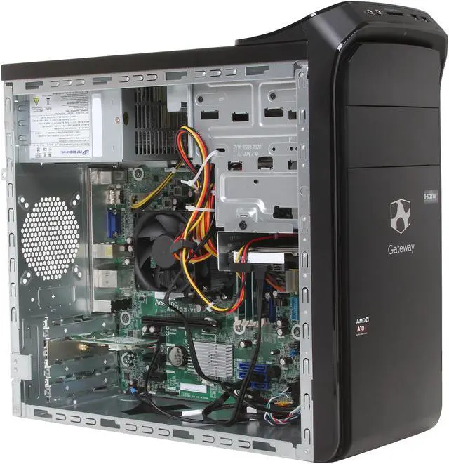 Alt view image 7 of 10 - Gateway Desktop PC DX4380-UR23 (DT.GEGAA.003) AMD A10-6700 10GB DDR3 1TB HDD AMD Radeon HD 8670D Windows 8
