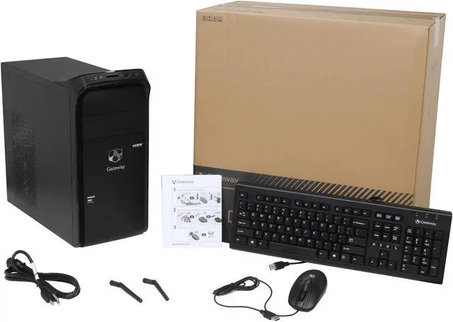 Alt view image 10 of 10 - Gateway Desktop PC DX4380-UR23 (DT.GEGAA.003) AMD A10-6700 10GB DDR3 1TB HDD AMD Radeon HD 8670D Windows 8