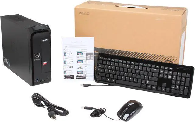 Alt view image 10 of 10 - Gateway Desktop PC SX2185-UR21 (DT.GEHAA.002) AMD A6-5200 4GB DDR3 500GB HDD AMD Radeon HD 8400 Windows 8