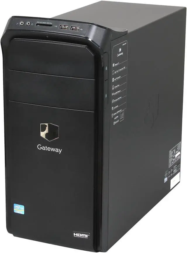 Alt view image 3 of 9 - Gateway Desktop PC DX Series DX4870-UB17(DT.GDDAA.019) Intel Core i3-3220 6GB DDR3 1TB HDD Intel HD Graphics 2500 Windows 8 64-Bit