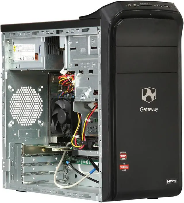 Alt view image 7 of 9 - Gateway Desktop PC DX Series DX4370G-UW10 (DT.GE8AA.001) AMD A6-3620 6GB DDR3 1TB HDD AMD Radeon HD 6530D Windows 8 64-Bit