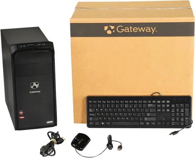 Alt view image 9 of 9 - Gateway Desktop PC DX Series DX4370G-UW10 (DT.GE8AA.001) AMD A6-3620 6GB DDR3 1TB HDD AMD Radeon HD 6530D Windows 8 64-Bit