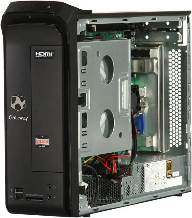 Alt view image 7 of 9 - Gateway Desktop PC SX Series SX2110G-UW23 (DT.GEPAA.002) AMD E1-1500 6GB DDR3 500GB HDD AMD Radeon HD 7310 Windows 8 64-Bit