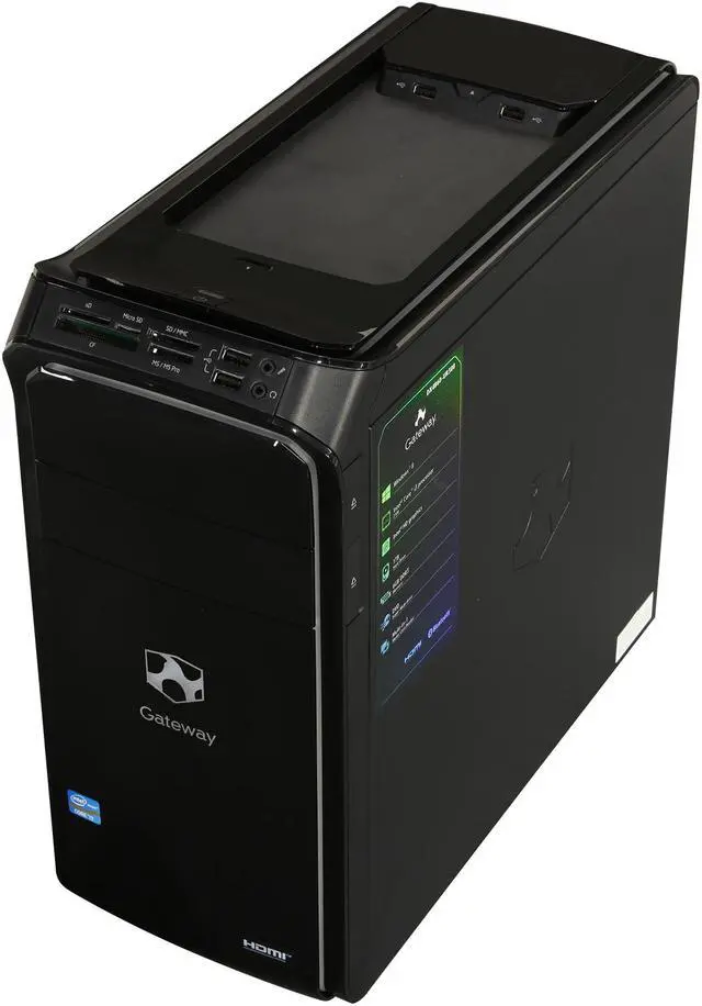 Alt view image 9 of 10 - Gateway Desktop PC DX4860-UR308 Intel Core i3-2100 6GB DDR3 1TB HDD Intel HD Graphics 2000 Windows 8
