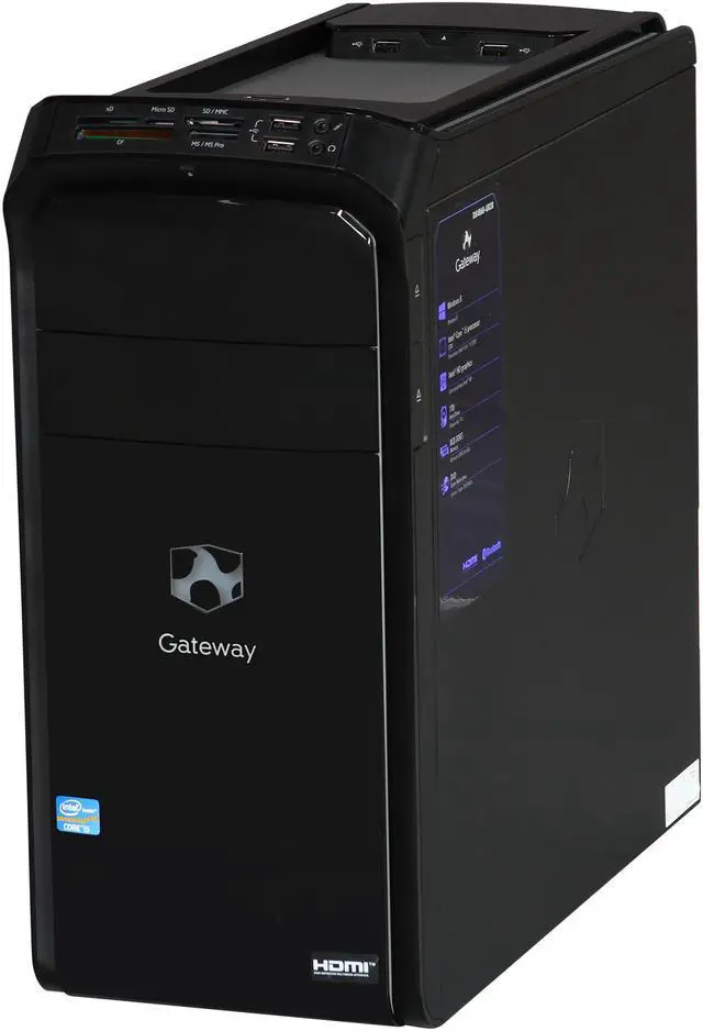 Alt view image 3 of 9 - Gateway Desktop PC DX4860-UR28 Intel Core i5-3330 8GB DDR3 1TB HDD Intel HD Graphics 2500 Windows 8