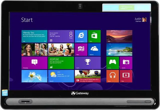 Alt view image 2 of 7 - Gateway All-in-One PC One ZX4665-UR11 Intel Celeron 1017U 4GB DDR3 500GB HDD 19.5" Windows 8.1