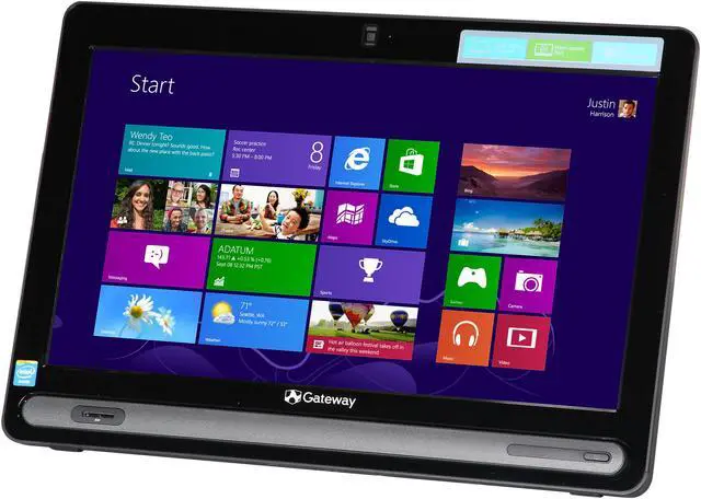 Alt view image 3 of 7 - Gateway All-in-One PC One ZX4665-UR11 Intel Celeron 1017U 4GB DDR3 500GB HDD 19.5" Windows 8.1