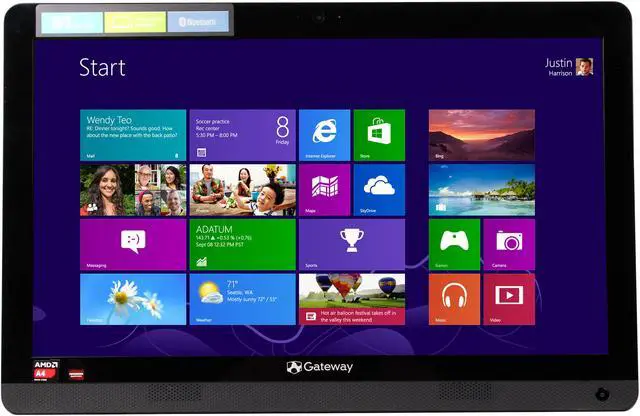 Alt view image 2 of 7 - Gateway All-in-One PC One ZX4270-UB14 (DQ.GETAA.003) AMD A4-5000 4GB DDR3 500GB HDD AMD Radeon HD 8330 Windows 8.1