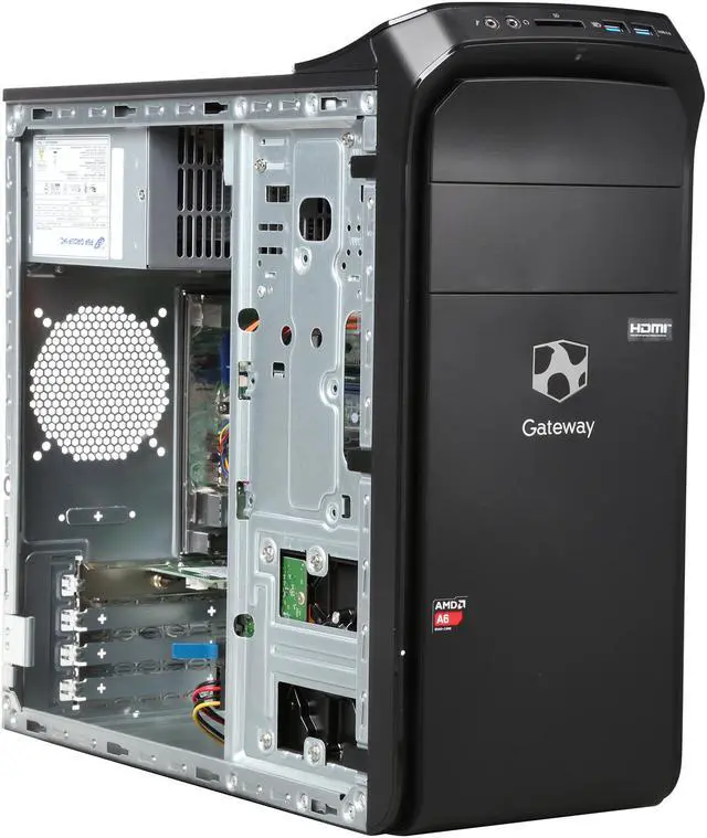 Alt view image 7 of 9 - Gateway Desktop PC DX Series DX4375-UR22 AMD A6-5200 4GB DDR3 1TB HDD AMD Radeon HD 8400 Windows 8.1 64-Bit