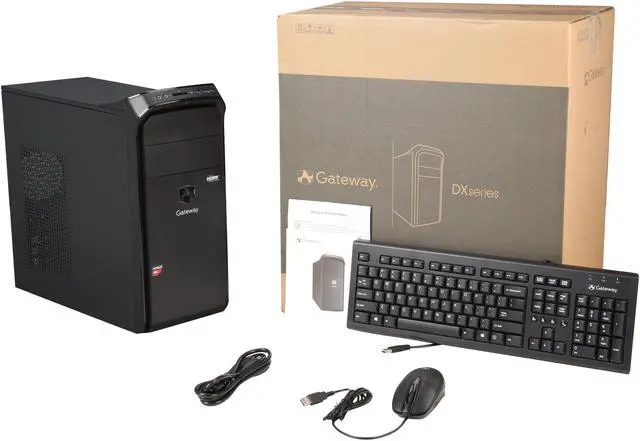Alt view image 9 of 9 - Gateway Desktop PC DX4375-UR11 AMD A6-5200 4GB DDR3 1TB HDD AMD Radeon HD 8400 Windows 8.1