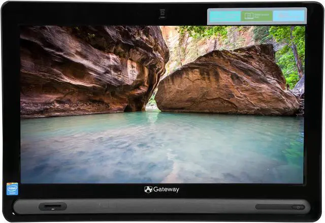 Alt view image 2 of 7 - Gateway All-in-One Computer One ZX4665-UW30 Intel Celeron 1017U 4GB DDR3 500GB HDD 19.0" Windows 8.1