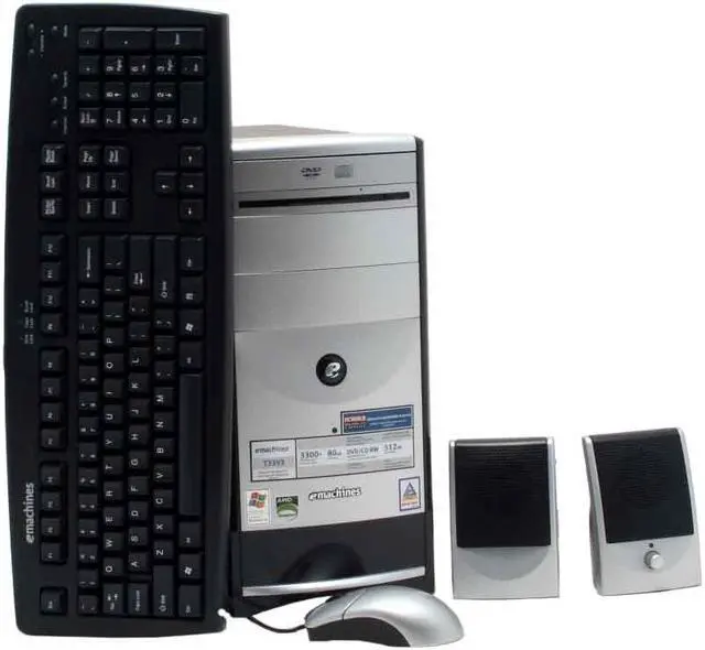 eMachines Desktop PC T-Series T3393 3000+ 512MB DDR 80GB HDD