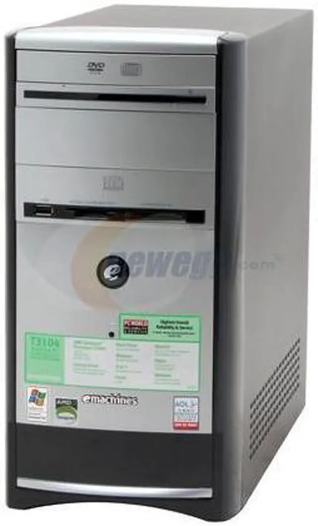 Alt view image 3 of 20 - eMachines Desktop PC T3104 3100+ 256MB DDR 100GB HDD Windows XP Home