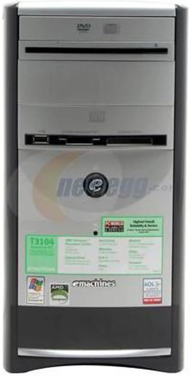 Alt view image 4 of 20 - eMachines Desktop PC T3104 3100+ 256MB DDR 100GB HDD Windows XP Home