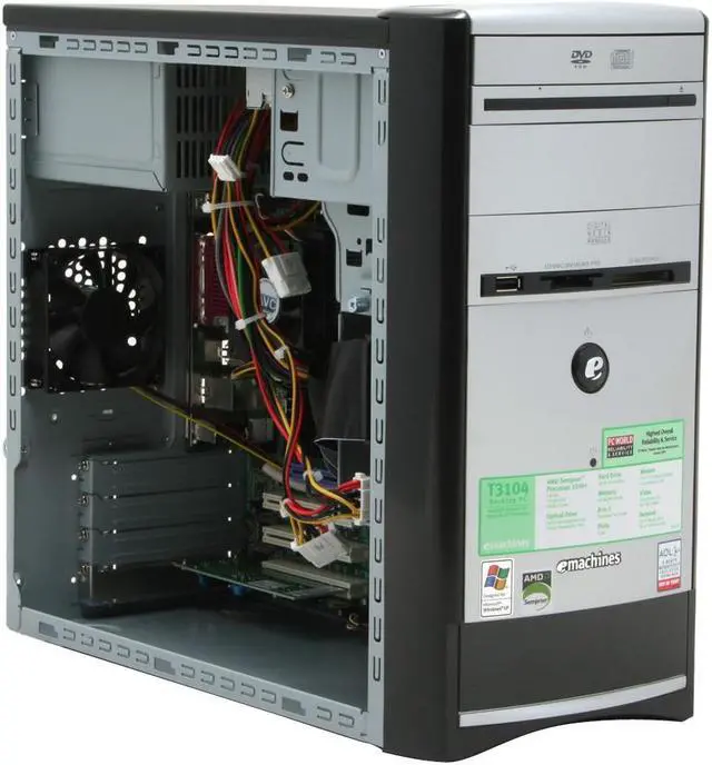 Alt view image 11 of 20 - eMachines Desktop PC T3104 3100+ 256MB DDR 100GB HDD Windows XP Home