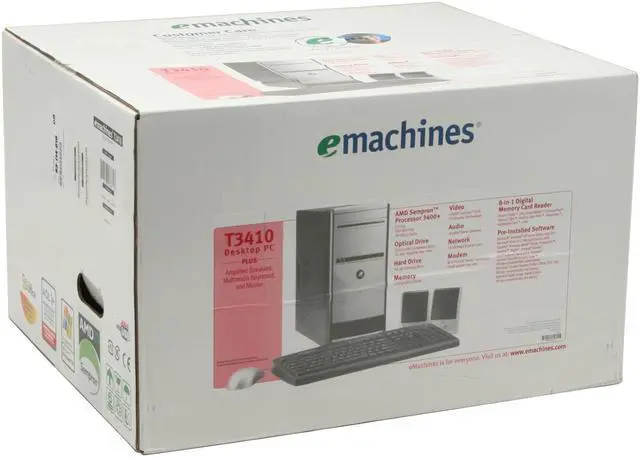 Alt view image 9 of 9 - eMachines Desktop PC T3410 3400+ 512MB DDR 160GB HDD NVIDIA GeForce 6100 Windows XP Home