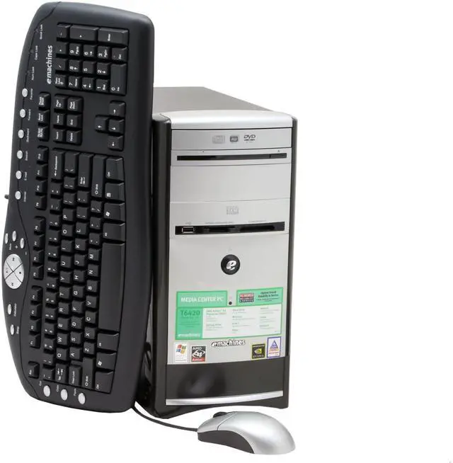 Main image of eMachines Desktop PC T6420 3400+ 1GB DDR 200GB HDD NVIDIA GeForce 6100 Windows XP Media Center