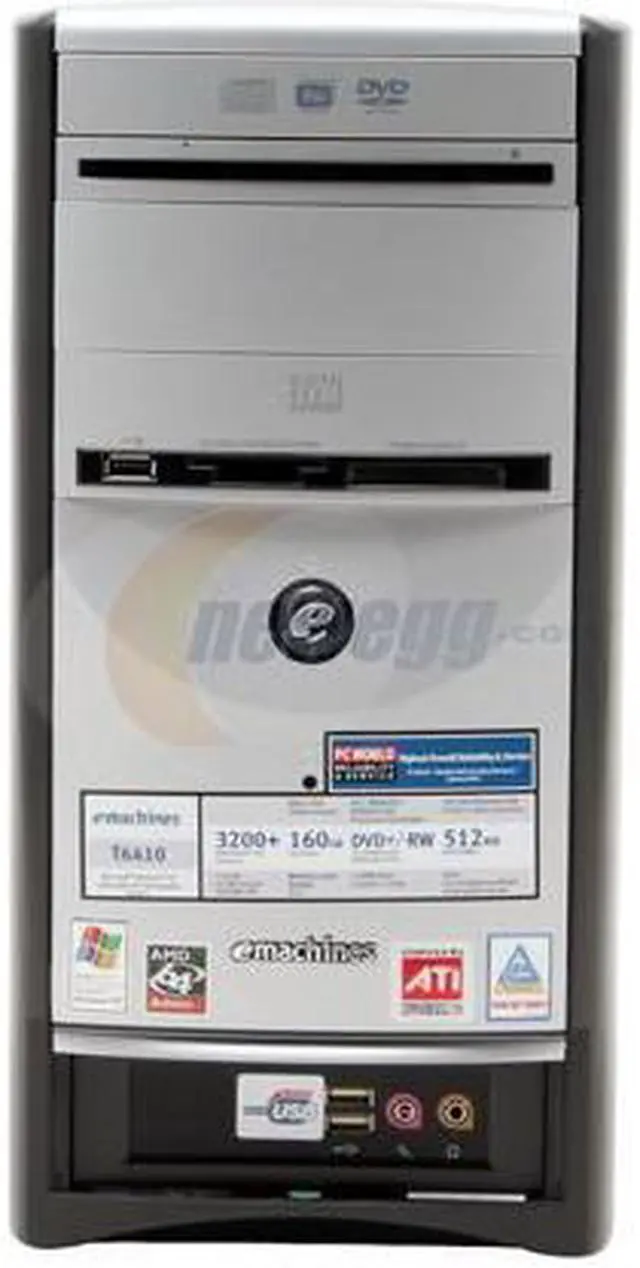 Alt view image 3 of 12 - eMachines Desktop PC T6410 3200+ 512MB DDR 160GB HDD ATI Radeon Xpress 200 Integrated Windows XP Home